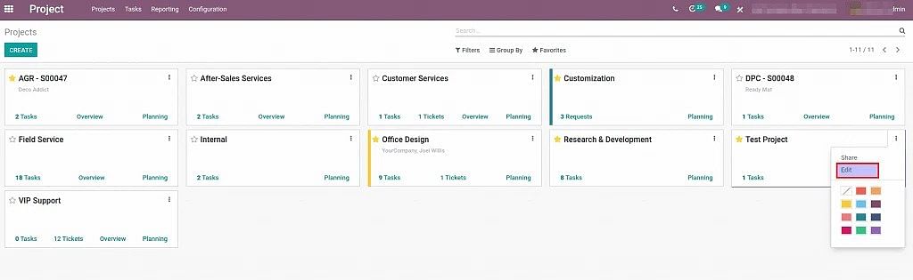 odoo Dashboard