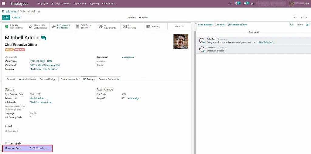 odoo Dashboard