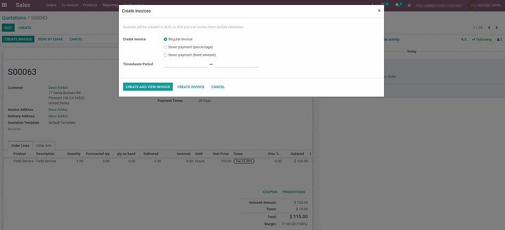 odoo Dashboard