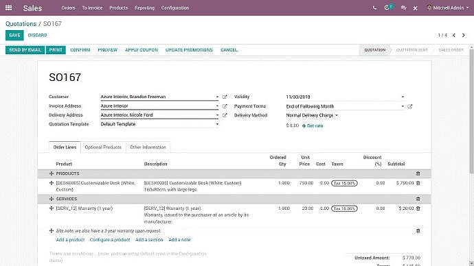 odoo dashboard