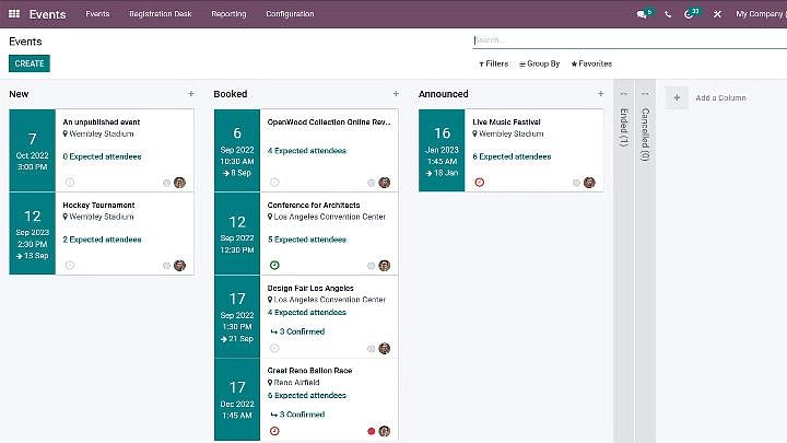 Odoo ERP Event Management