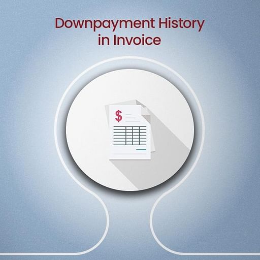 Downpayment History in Invoice